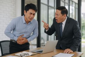 Pria Alami Asam Lambung Saat Dimarahin Bos