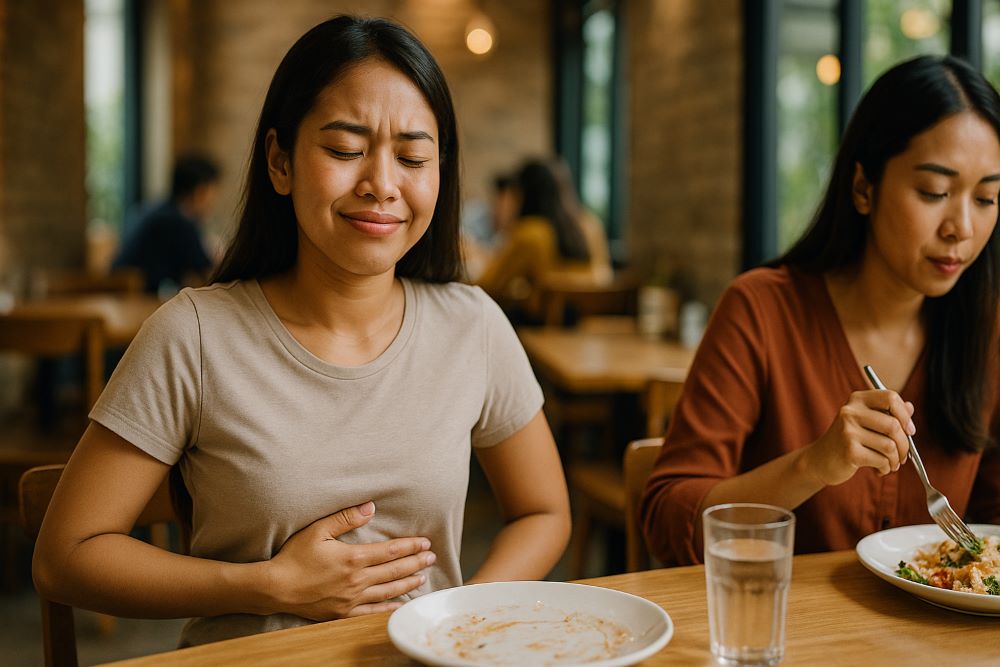 Ilustrasi Wanita Kenyang Setelah Makan